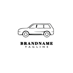 car logo icon design template black isolated vector illustration