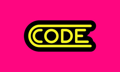 Code Sticker Illustration Vector Print