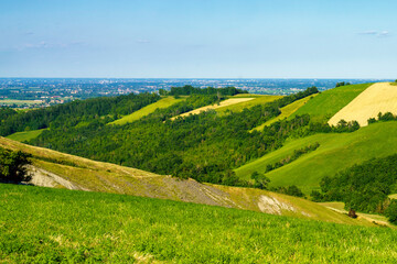Obraz premium Rural landscape at Rivalta di Lesignano Bagni, Emilia-Romagna