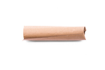 A paper scroll page isolated on the white background.