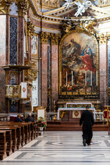 Fototapeta na wymiar Basilica dei santi ambrogio e carlo in via del corso, roma