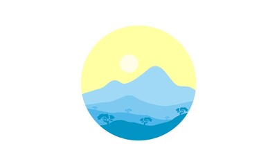 scenery view mountain vector