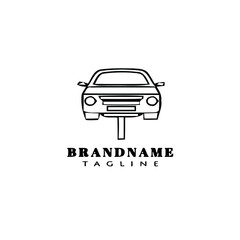 Fototapeta premium cute car services logo design template icon vector illustration