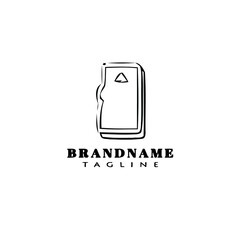 memory card logo cartoon icon template black vector illustration