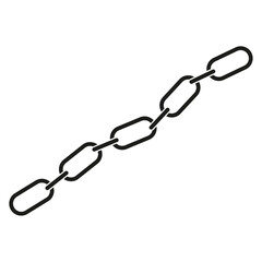 Fototapeta premium Chain vector icon with links.