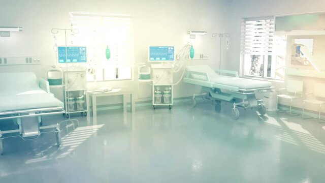 cute high tech modern hospital room background