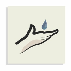 Vector illustration of precious water for life, abstract design for cafe room decoration, restaurant, music studio, web banner, business presentation, branding package, fabric print, wallpaper, etc.