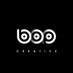 BOP Letter Initial Logo Design Template Vector Illustration - obrazy, fototapety, plakaty
