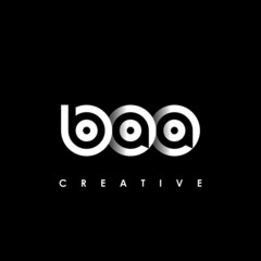 BAA Letter Initial Logo Design Template Vector Illustration