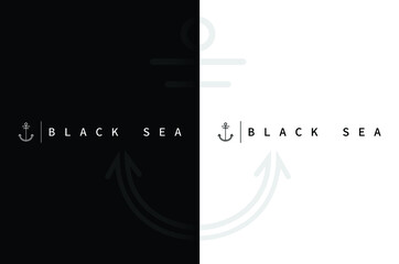 Minimal Creative logo of Anchor, Black Sea