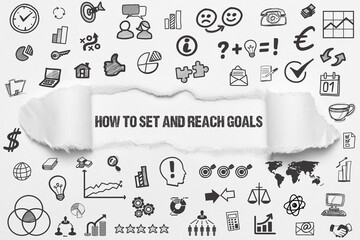 how to set and reach your goals  - obrazy, fototapety, plakaty