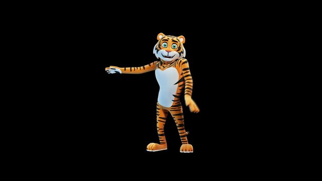 Tiger dancing a poppin dance