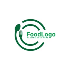 Healthy food logo icon vector template.