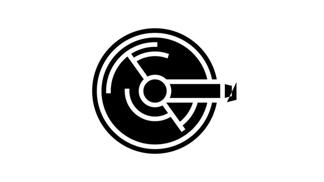 industrial water filtration process animated line icon. industrial water filtration process sign. isolated on white background