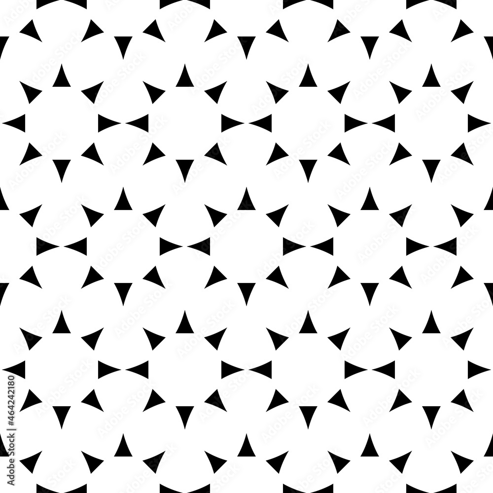 Aufkleber Eight thorns with their backs to each other, as if there should be a circle in the center. Seamless and vector repeating pattern.
