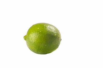 Whole lime on white background

