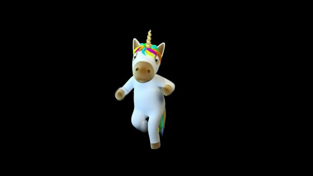 Unicorn dancing hip hop dance