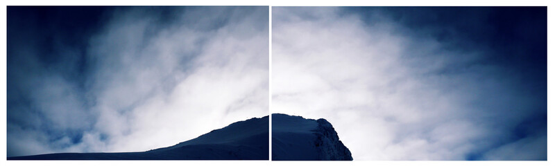 Sunset on dolomites pale di san martino panoramic