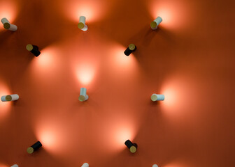 Obraz premium creative picture for the catalog. lamps are randomly located on the wall