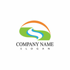 River vector icon illustration logo design