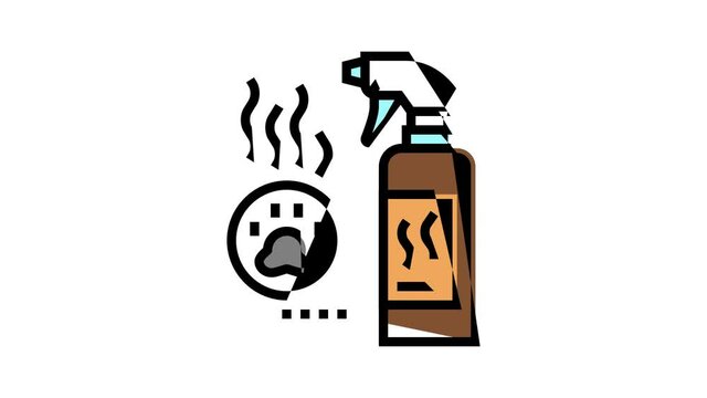 odor neutralizer animated color icon. odor neutralizer sign. isolated on white background