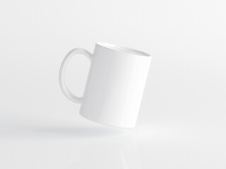white cup on white background
