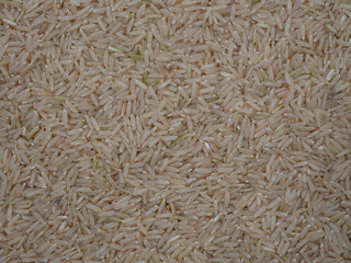 Raw brown rice , healthy food.