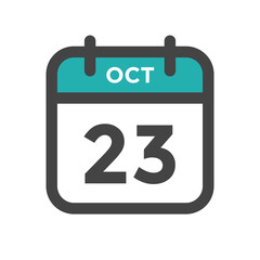 October 23 Calendar Day or Calender Date for Deadlines or Appointment