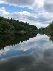 clouds over the river