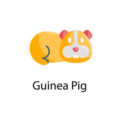 Guinea Pig Vector Flat Icon Design illustration. Veterinary Symbol on White background EPS 10 File