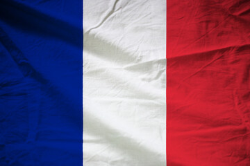 布に印刷されたフランスの国旗