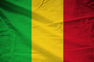 布に印刷されたマリの国旗