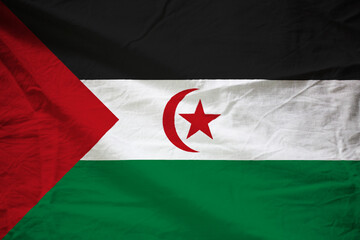 布に印刷された西サハラの国旗