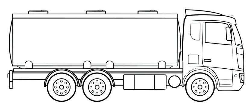 Tank truck - vector illustration of a vehicle.