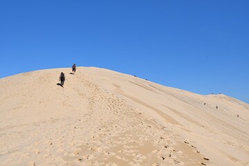 Fototapeta na wymiar People at the dune du Pilat in Gironde France