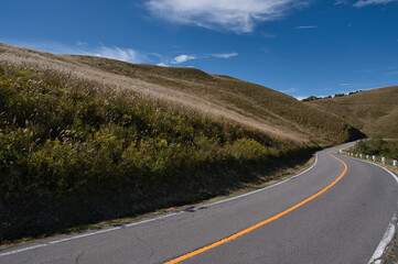 風景, 空, 自然, 山, 雲, 草, 緑, 青, 全景
