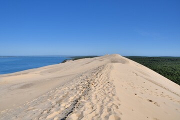 Beautiful view of the "Dune du Pilat" in Gironde . France