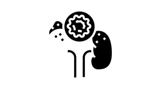 cushing cortisol syndrome animated glyph icon. cushing cortisol syndrome sign. isolated on white background
