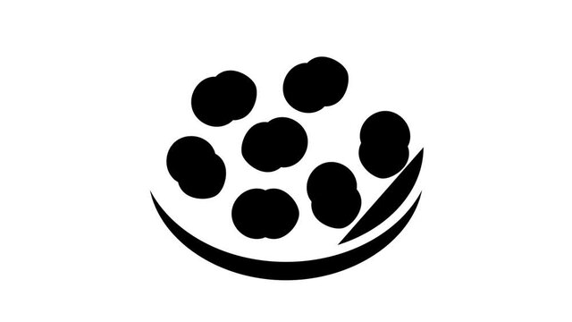 enterococcus infection animated glyph icon. enterococcus infection sign. isolated on white background