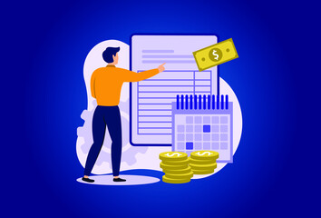 Prepayment terms illustration exclusive design inspiration