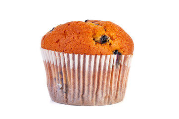 Fresh tasty muffins with raisins