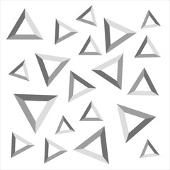 Abstract triangular background. Gray geometric pattern.
