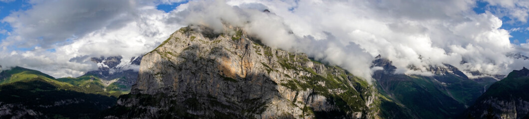 Lauterbrunnen Valley panorama viewed from Mürren, Switzerland