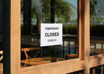 Shop temporary closed, covid 19