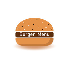 Burger Menu. Vector illustration isolated, flat design.