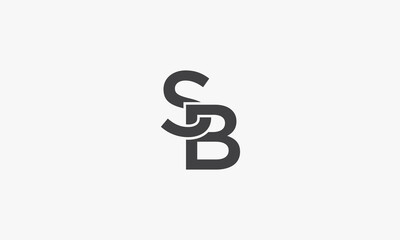 SB letter logo isolated on white background.