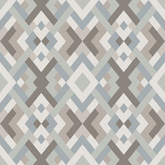 Mosaic seamless texture. Abstract pattern. Vector geometric background of triangles in gray and brown colors