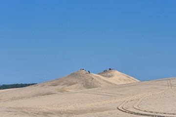 People at the dune du Pilat in Gironde France