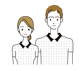 男女カップルのイラスト