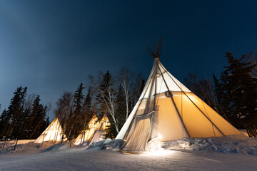 カナダ先住民族のテント